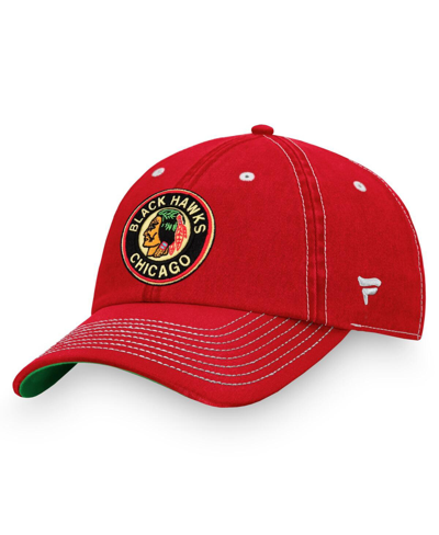 Fanatics Men's Red Chicago Blackhawks Vintage-look Sport Resort Adjustable Hat