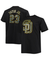 Fanatics Men's Fernando Tatis Jr. Black San Diego Padres Big And Tall Wordmark Name And Number T-shirt In Black