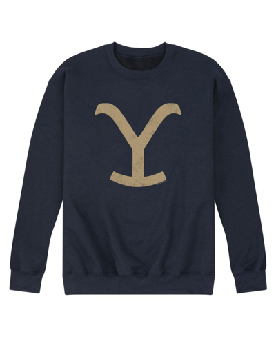 Airwaves Men's Yellowstone Y Logo Fleece Sweatshirt In Navy