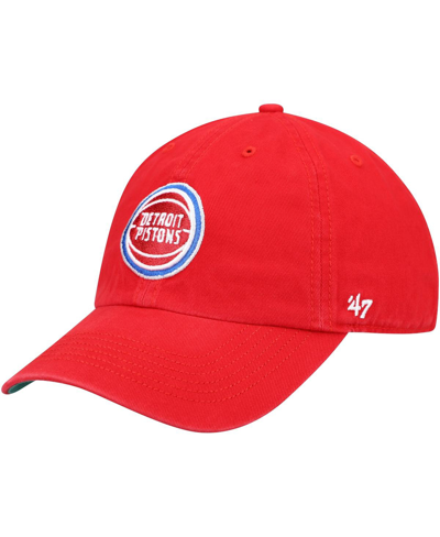 47 Brand Men's '47 Red Detroit Pistons Team Franchise Fitted Hat