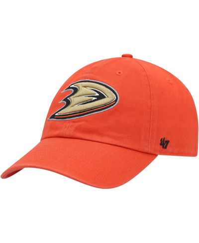 47 Brand Men's Orange Anaheim Ducks Clean Up Adjustable Hat