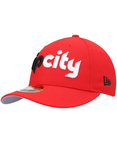 New Era Men's Red Portland Trail Blazers Team Low Profile 59fifty Fitted Hat