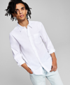 AND NOW THIS MEN'S POPLIN LONG-SLEEVE BUTTON-UP SHIRT