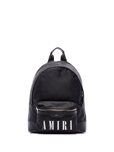 Amiri Logo-print Backpack In Schwarz