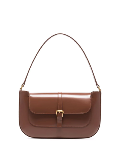 By Far Miranda Leather Shoulder Bag In Braun