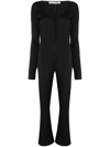 Acne Studios Long-sleeve Twill Jumpsuit In Schwarz