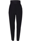 Carolina Herrera High-waist Wool-blend Skinny Pant In Black