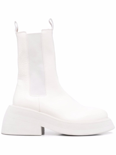 Marsèll Microne Calf-length 80mm Boots In Off White