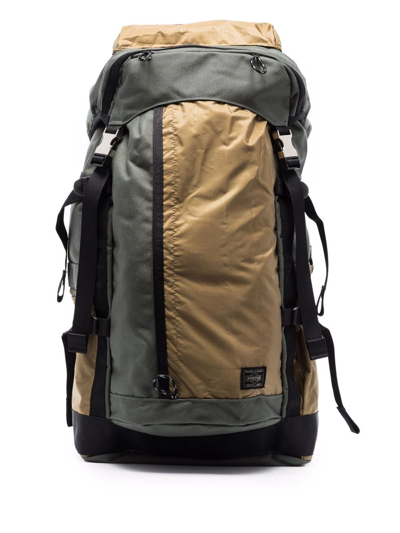 Porter-yoshida & Co Green Hype Multi Compartment Backpack In Porter-yoshida & Co Green Hype Multi Compartment Backpack In