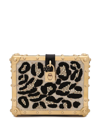 Dolce & Gabbana Dolce Box Leopard-pattern Shoulder Bag In Neutrals
