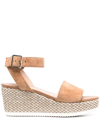 Geox Lipari Wedge Sandals In Nude