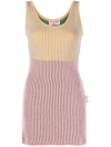 ANDERSSON BELL COLOUR-BLOCK RIBBED KNIT VEST
