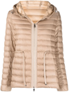 MONCLER RAIE HOODED FEATHER-DOWN JACKET