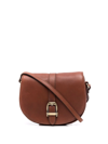 Barbour Laire Womens Leather Saddle Bag In Braun