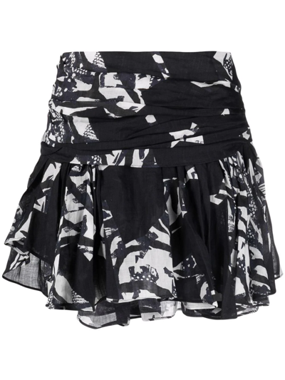 Iro Hernan High-rise Ruffle Mini Skirt In Black