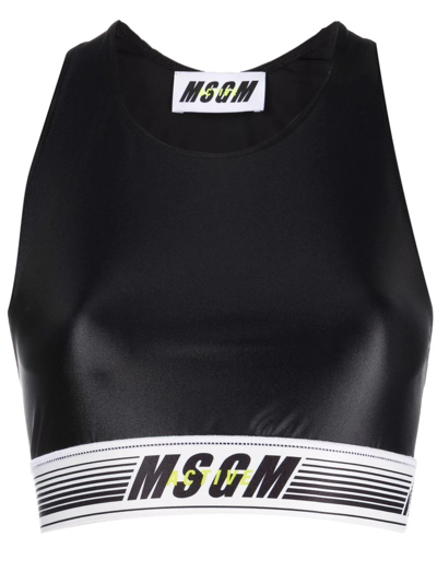 MSGM LOGO-UNDERBAND SPORTS BRA