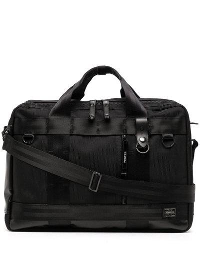 Porter-yoshida & Co Panelled Laptop Bag In Schwarz