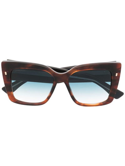 Dsquared2 Square-frame Sunglasses In Braun