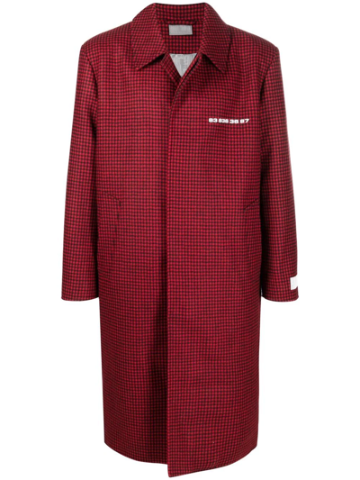 Vtmnts Check-print Tailored Coat In Rot