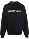 Helmut Lang Men's Core Logo Pullover Hoodie In Schwarz
