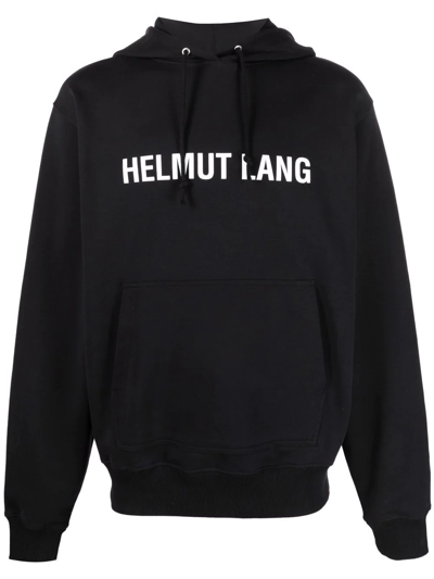 Helmut Lang Stencil Logo Hoodie In Black