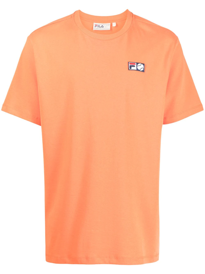 Fila Graphic-print Cotton T-shirt In Orange