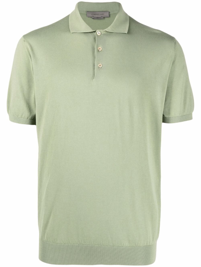 Corneliani Cotton Polo Shirt In Grün