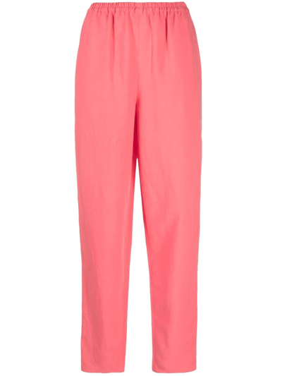 Emporio Armani Elasticated Track-pants In Pink