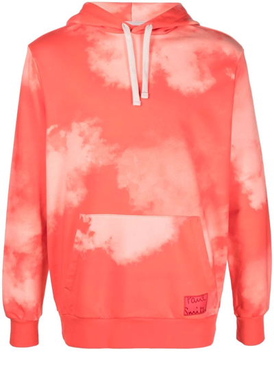 Paul Smith Cloud-print Pullover Hoodie In Rot