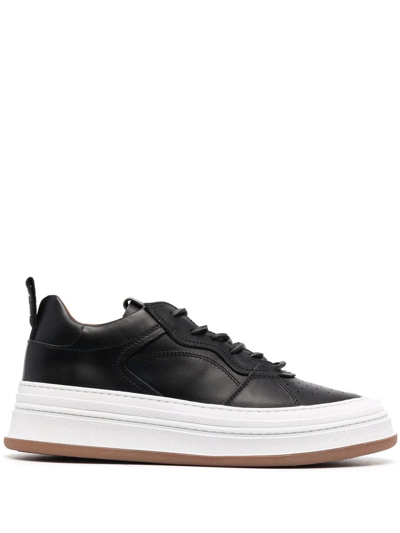 Buttero Statement Pull Tab Sneakers In Black