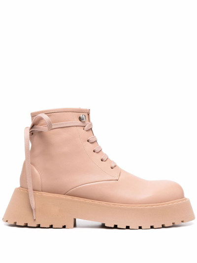 Marsèll Micarro Lace-up Boots In Beige