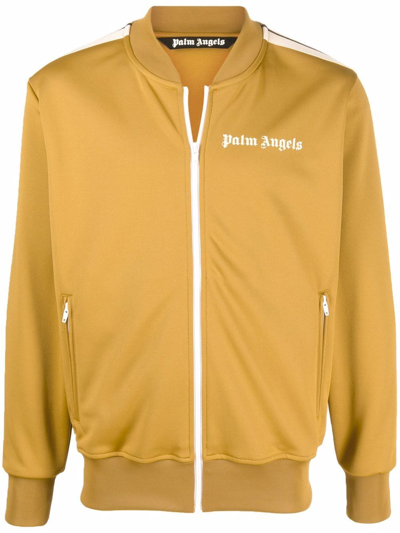 Palm Angels Logo-print Track Jacket In Neutrals