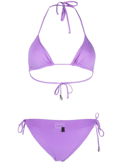 Fisico Triangle-top Side-tie Bikini In Giallo