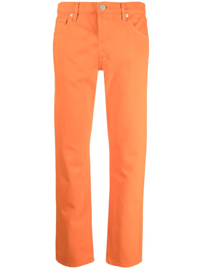 Frame Le Slouch Straight Mid-rise Straight-leg Jeans In Orange