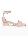 Bernardo Jalena Leather Ankle-strap Sandals In Blush