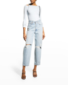 Citizen Of Humanity Dylan Straight-leg Distressed Jeans In Misfit (lt Indi