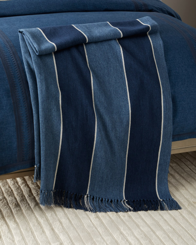 Ralph Lauren Collin Stripe 54" X 72" Throw Blanket