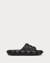Valentino Roman Stud Turtle Slide Sandal In Black