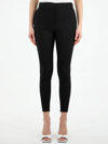 BURBERRY BLACK WOOL LEGGINGS