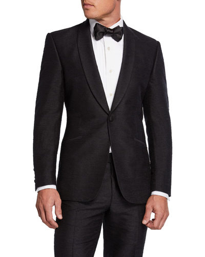 Richard James Men's Shantung Silk Tuxedo In Ivory