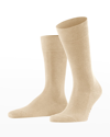 Falke Men's Family Cotton Mid-calf Socks In Sand