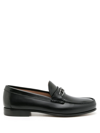 Ferragamo Mathias Slip-on Loafers In Black