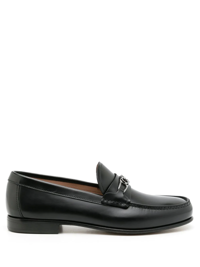 Ferragamo Mathias Slip-on Loafers In Black