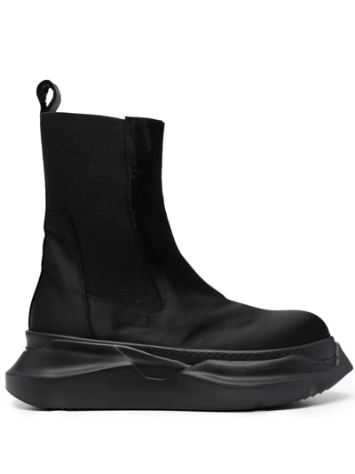 Rick Owens Drkshdw Beatle Abstract Faux Leather Boots In Black