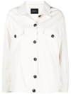 Simonetta Ravizza Jenny Leather Shirt Jacket In White