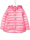 Herno Padded Hooded Coat In Pink