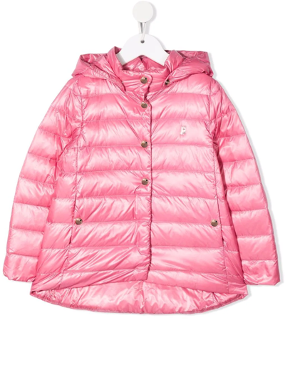 Herno Kids' Padded Hooded Coat In Rosa