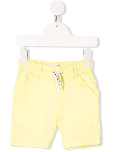 Timberland Babies' Drawstring-waist Cotton Shorts In Yellow