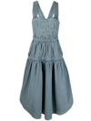 ULLA JOHNSON ENZO DENIM DRESS