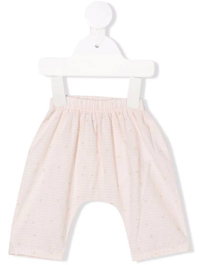Knot Babies' Zinnia Floral-print Trousers In Pink